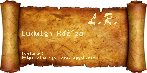 Ludwigh Róza névjegykártya